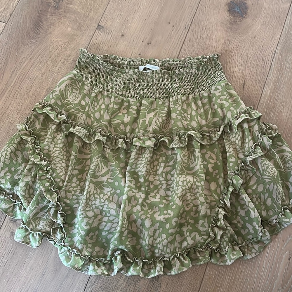 Urban Outfitters Green Ruffle Skirt, Size S